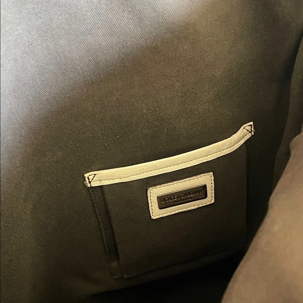 Dolce & Gabbana Cream Leather Satchel